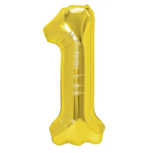 34 Inch Number 1 - Gold Foil Balloon