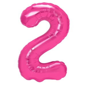 34 Inch Number 2 - Pink Foil Balloon