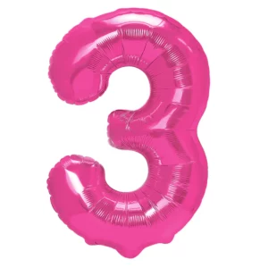 34 Inch Number 3 - Pink Foil
