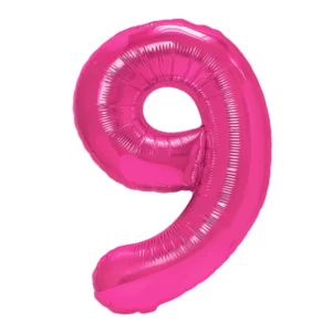 34 Inch Number 9 - Pink Foil Balloon