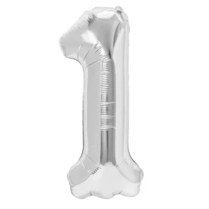 34 Inch Number 1 - Silver Foil Balloon