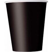 Pack of14 x Black Paper Party Cups (9oz)