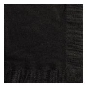 Pack of 20 x Black Paper Napkins (2Ply)
