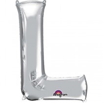  GIANT FOIL SILVER LETTER BALLOON L