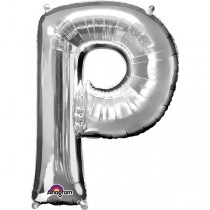  GIANT FOIL SILVER LETTER BALLOON P