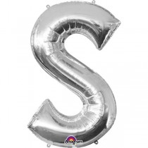  GIANT FOIL SILVER LETTER BALLOON S 34IN/86CM
