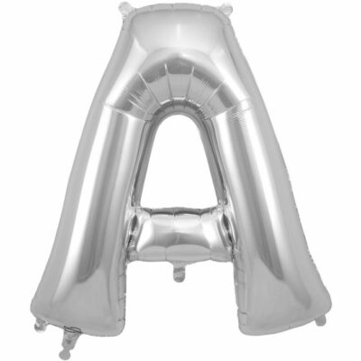 Silver Letter 'A' Balloon