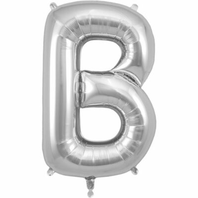 Silver Letter 'B' Balloon