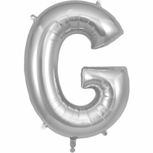 Silver Letter 'G' Balloon