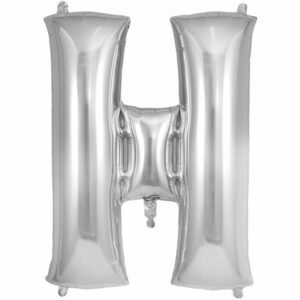 Silver Letter 'H' Balloon