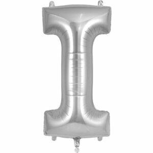 Silver Letter 'I' Balloon