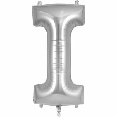 Silver Letter 'I' Balloon