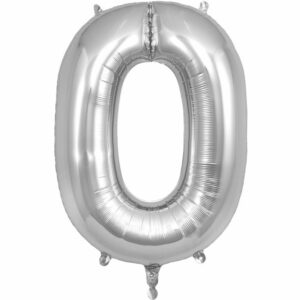 Silver Letter 'O' Balloon