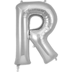 Silver Letter 'R' Balloon