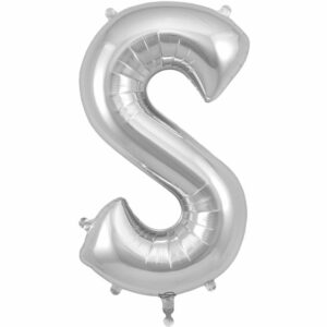Silver Letter 'S' Balloon