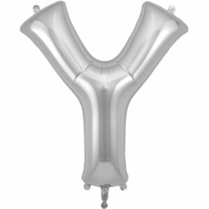 Silver Letter 'Y' Balloon