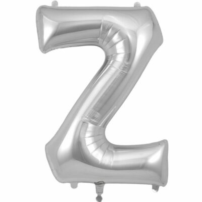 Silver Letter 'Z' Balloon