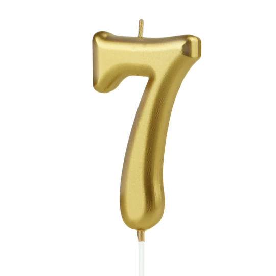 Candle number 7 gold