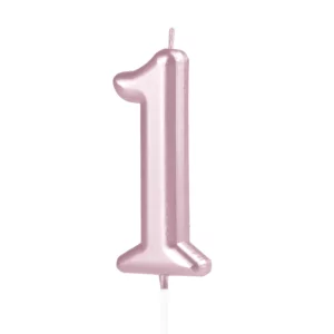 Rose gold numeral Cake candle 1