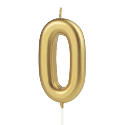 Candle gold number 0