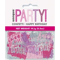 50z Glitz Pink Happy b/day Confetti