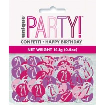 50z Glitz Pink 21 Confetti