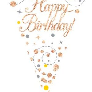 BIRTHDAY BUNTING WHITE & ROSE GOLD
