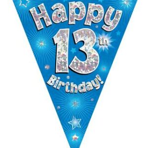 PARTY BUNTING "13" BLUE & SILVER