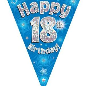 PARTY BUNTING "18" BLUE & SILVER