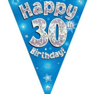 PARTY BUNTING "30" BLUE & SILVER