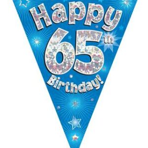 PARTY BUNTING "65" BLUE & SILVER