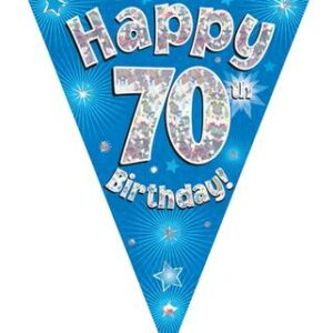 PARTY BUNTING "70" BLUE & SILVER