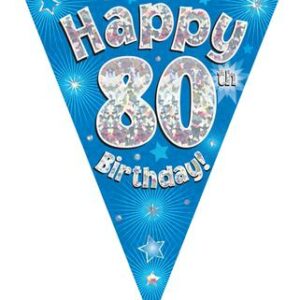 PARTY BUNTING "80" BLUE & SILVER