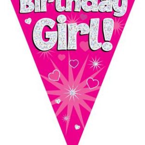PARTY BUNTING BIRTHDAY GIRL PINK