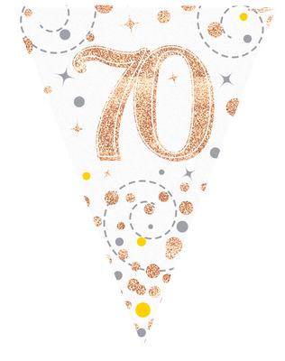 White and Rose Gold banners and bunting  artwork