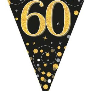 PARTY BUNTING "60" BLACK & GOLD