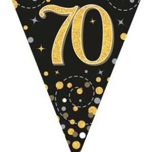 PARTY BUNTING "70" BLACK & GOLD