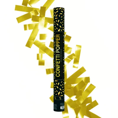 Confetti cannon, gold, 60cm
