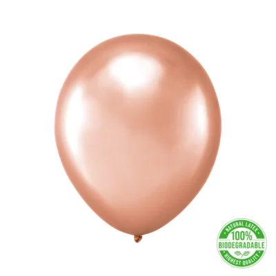 Balloon Biodegradable chrome Rose Gold 12 inches