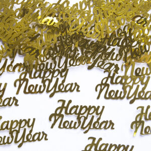 Confetti Happy New Year, gold, 4 x 2cm, 3g