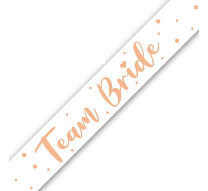 9FT BANNER TEAM BRIDE METALLIC 9FT BANNER TEAM BRIDE METALLIC