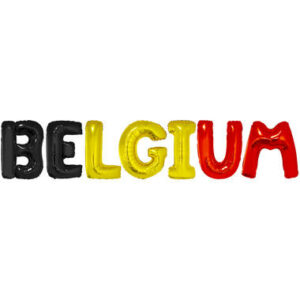 Foil Balloons 'Belgium' Black-Yellow-Red 36cm - 7 pieces