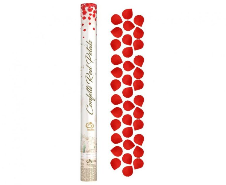Confetti Cannon Rose Petals, textile, red 60 cm