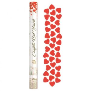 Confetti Cannon Red Paper Hearts 60cm