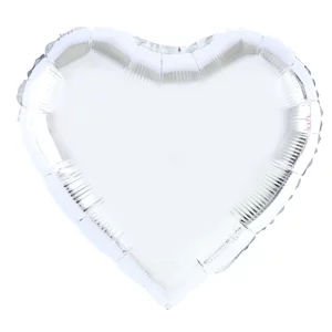 Foil Heart 18in/45cm Silver