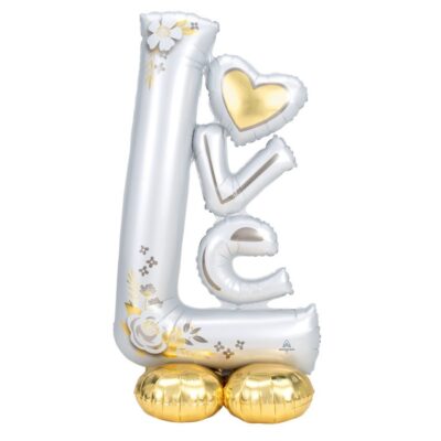 White and Gold Love Airloonz