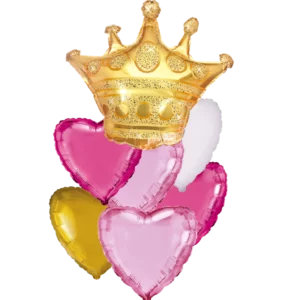 Crown with hearts Bouquet 7 pcs