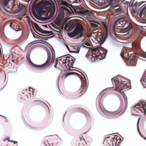 Foil confetti 15 g - rose gold rings