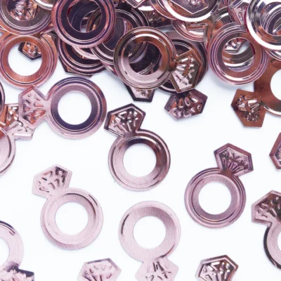 Foil confetti 15 g - rose gold rings