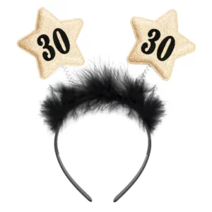 Black band with gold stars 30th birthday